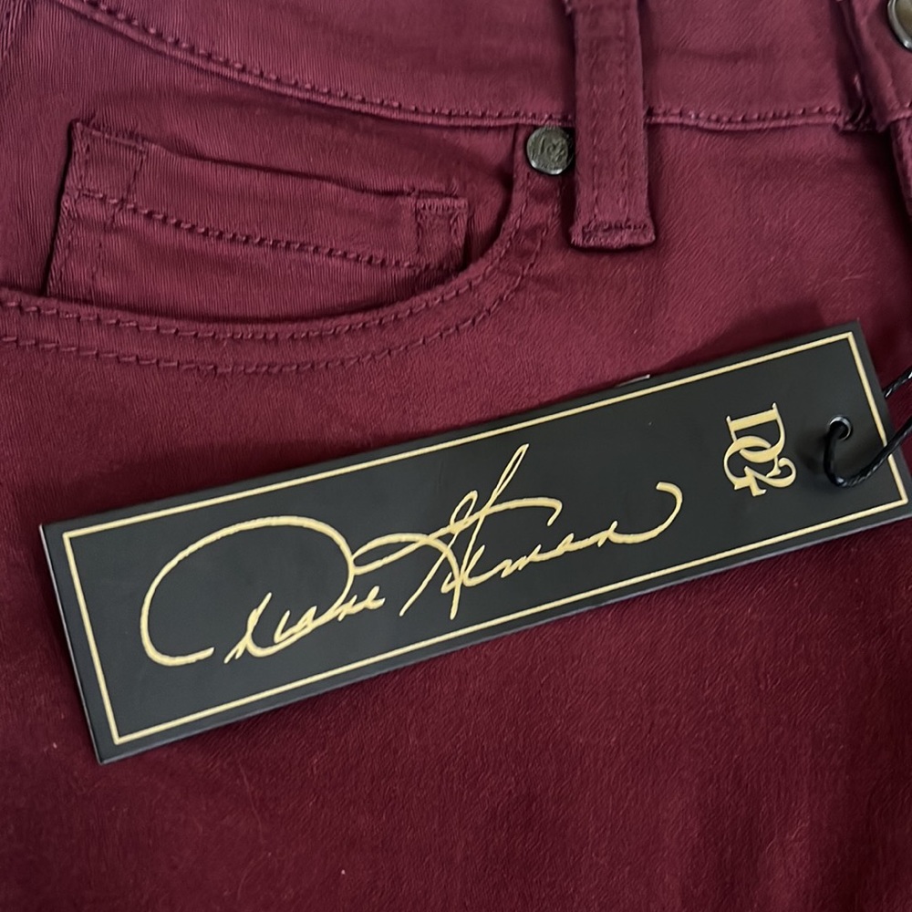 D2G 4p burgundy flare pants. NWT - Picture 4 of 9